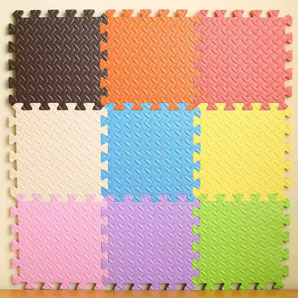 EVA Interlocking Puzzle Play Mats — 10-Piece Pack