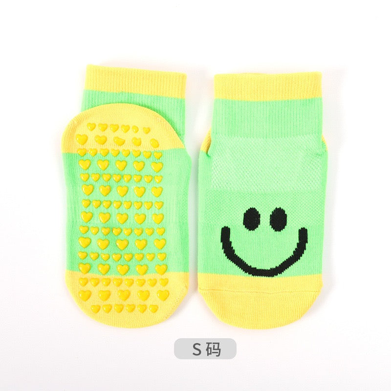 Kids' Smile Grip Socks for Indoor Playgrounds — Bulk Size Assortments
