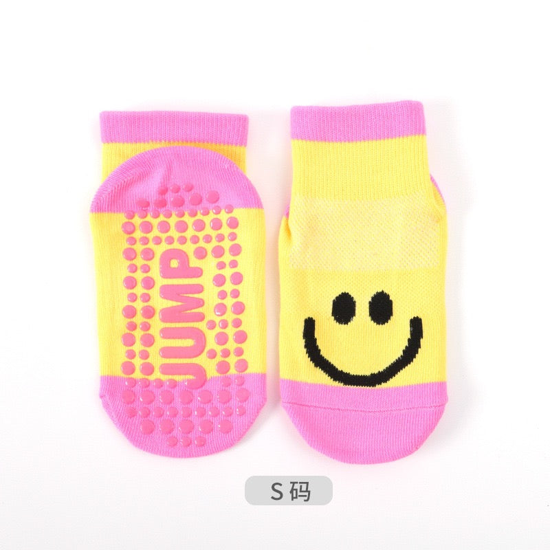 Kids' Smile Grip Socks for Indoor Playgrounds — Bulk Size Assortments