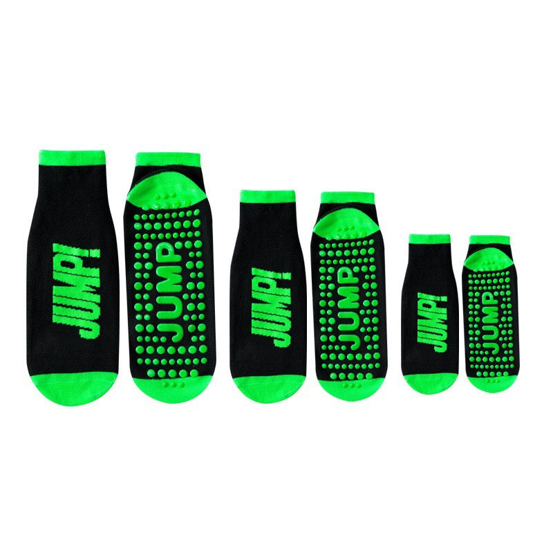 Commercial Jump Grip Socks for Trampoline Parks — Kids & Adult Sizes