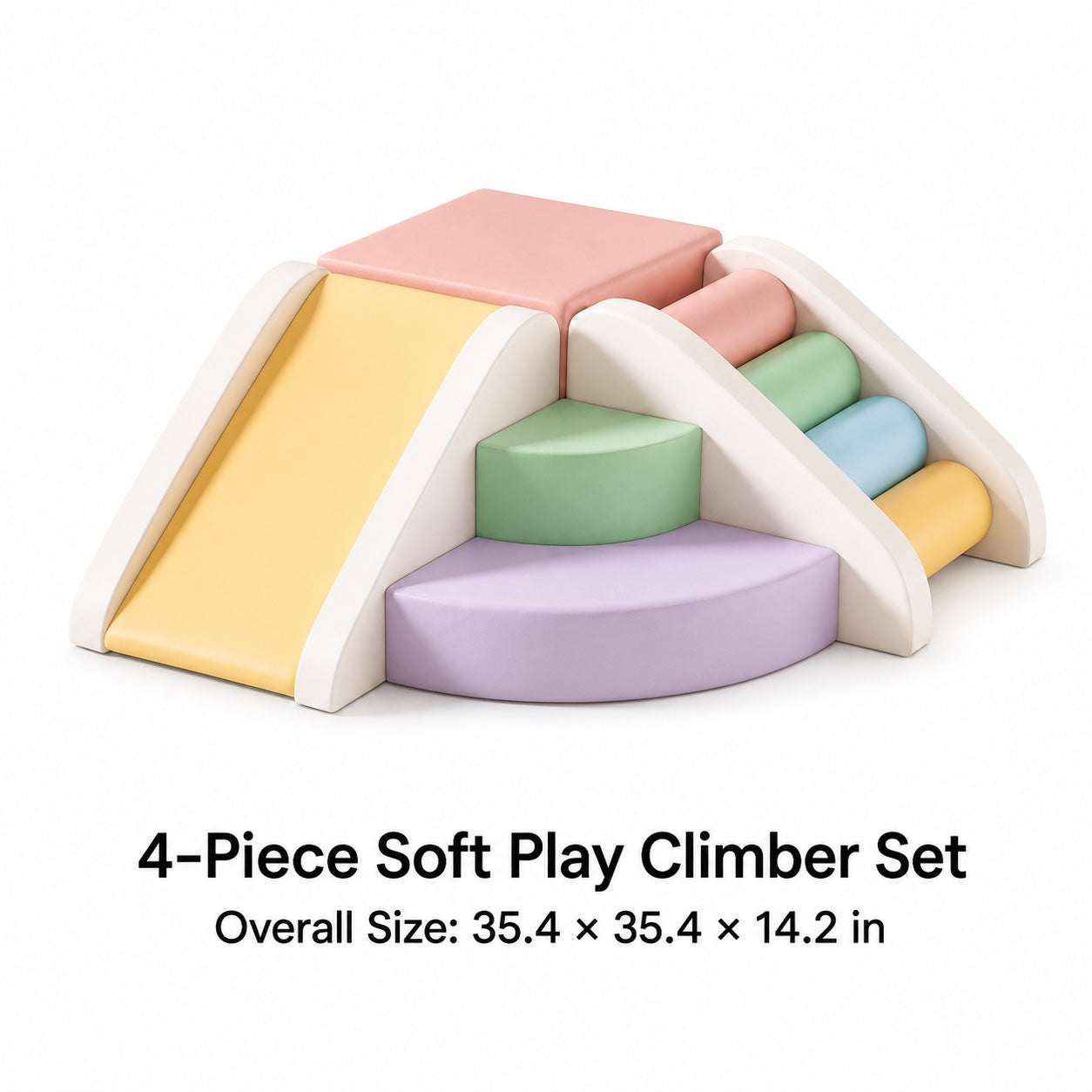 6-Piece Adventure Soft Play Climber, Roller & Slide Set