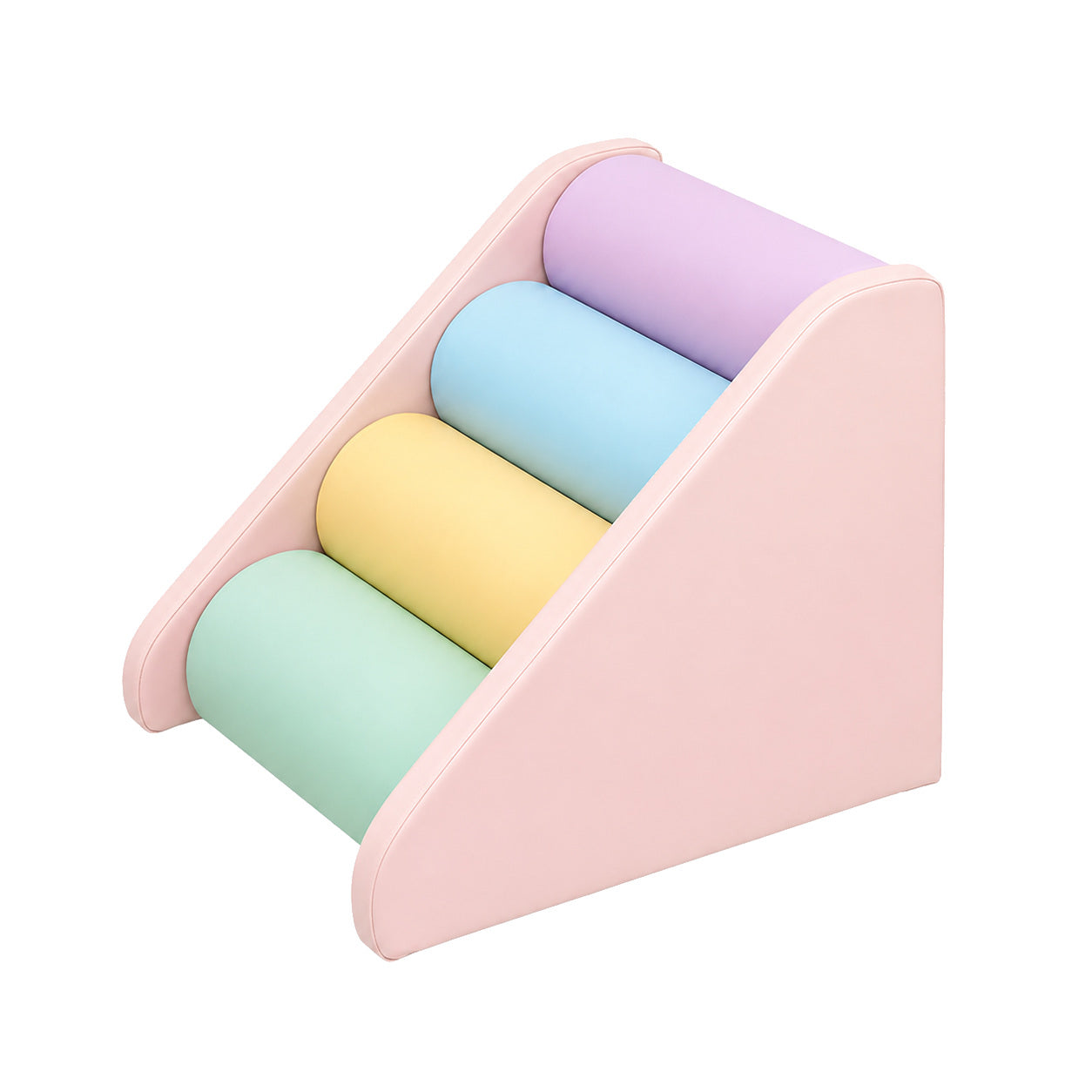 Rainbow roller soft play climber in macaron colors