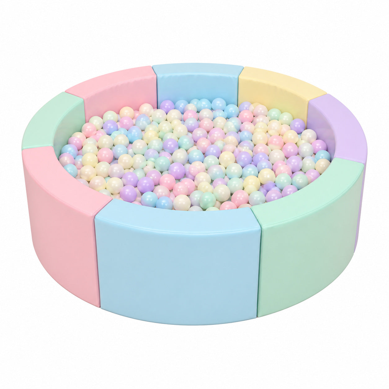 Round Ball Pit — Ø160×50 cm commercial soft play ball pit in macaron colors