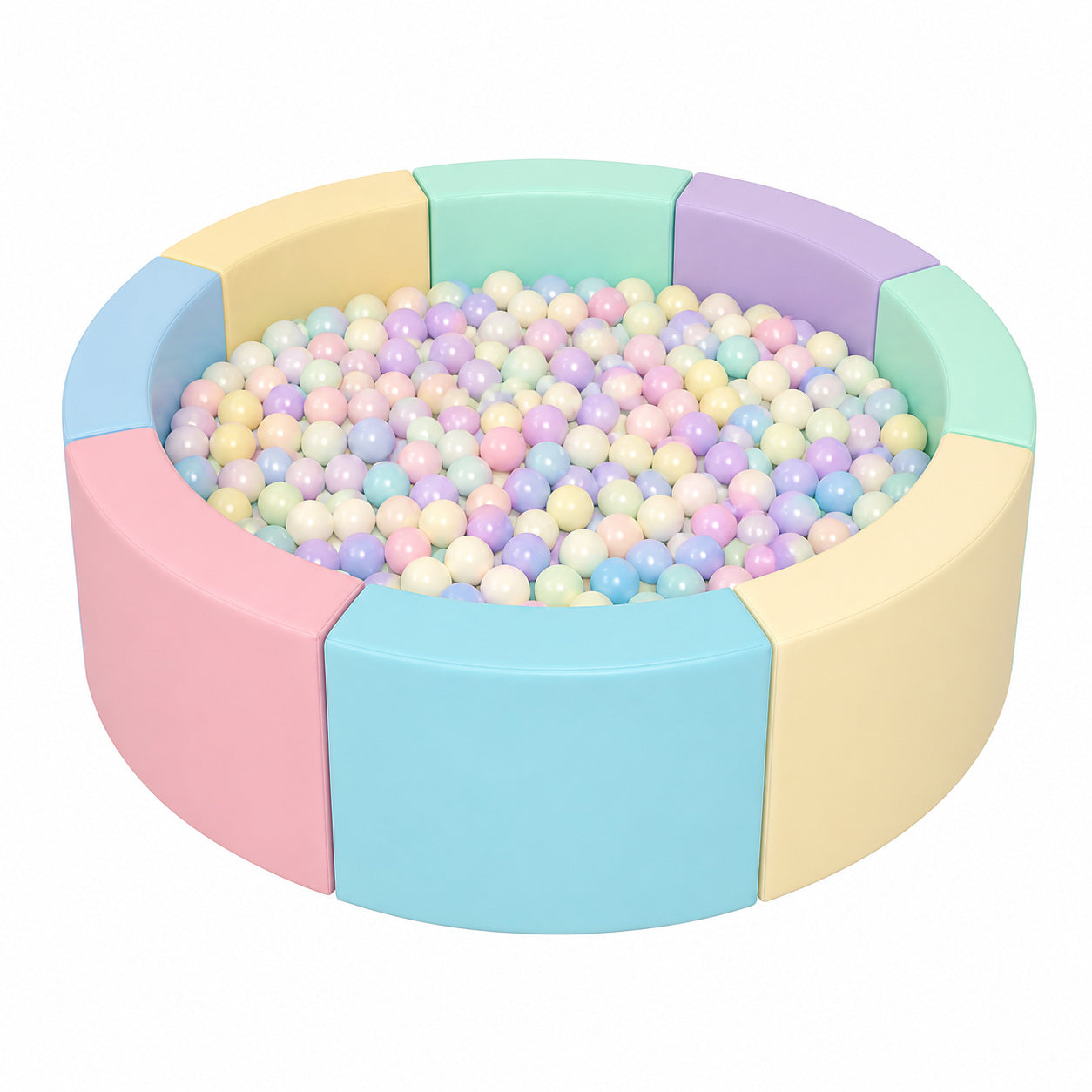 Round Ball Pit — Ø200×50 cm commercial soft play ball pit in macaron colors