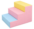 Commercial three-step soft play stairs in macaron colors
