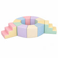 Circular step up soft play path in macaron colors