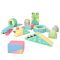 Frog themed commercial sensory soft play complete set in macaron colors