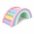 Macaron rainbow arch roller climber with crawl-through opening on white background