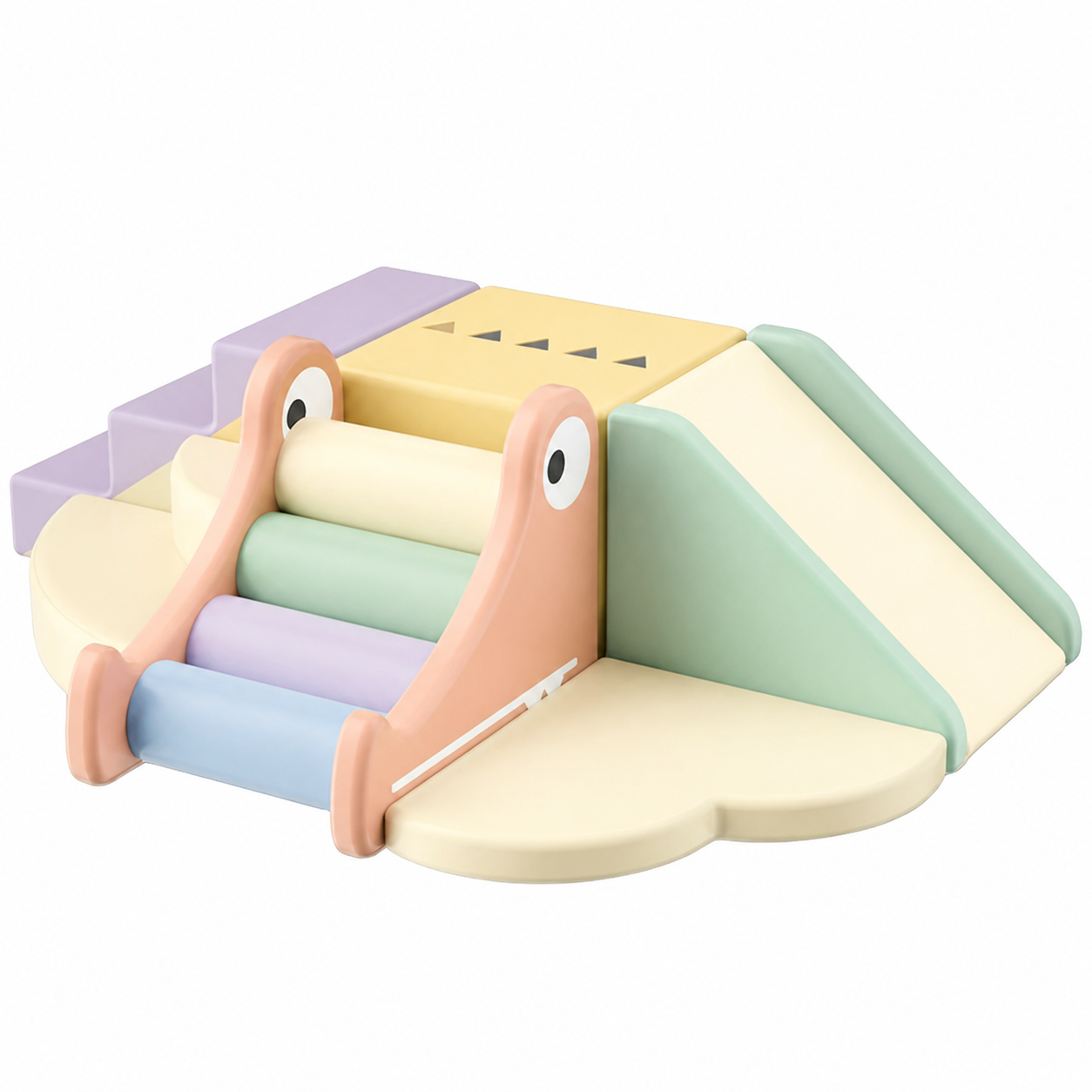 6-Piece Crocodile Soft Play Climber & Slide Set