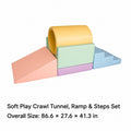 Soft Play Crawl Tunnel, Ramp & Steps Set