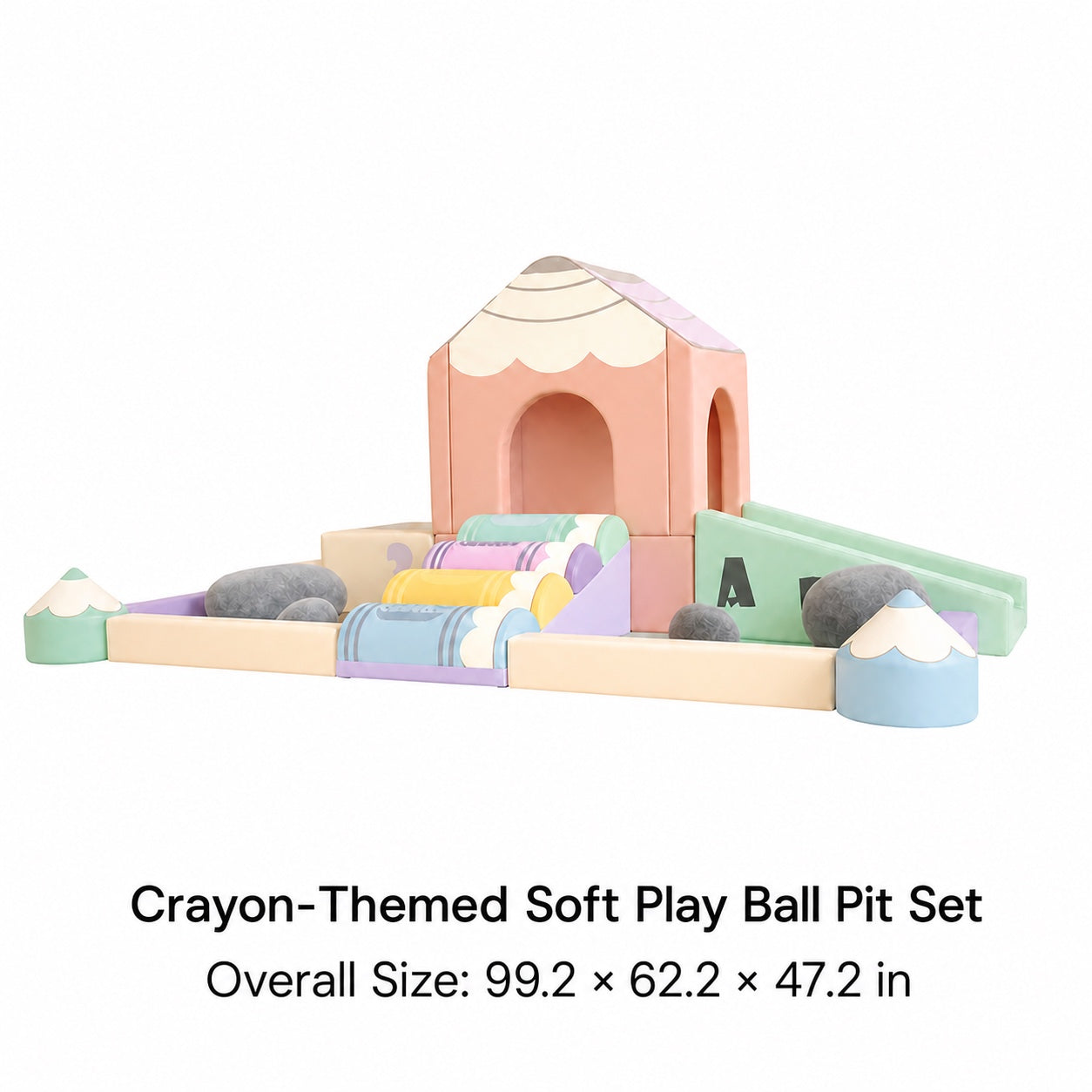 Crayon-Themed Soft Play Ball Pit Set