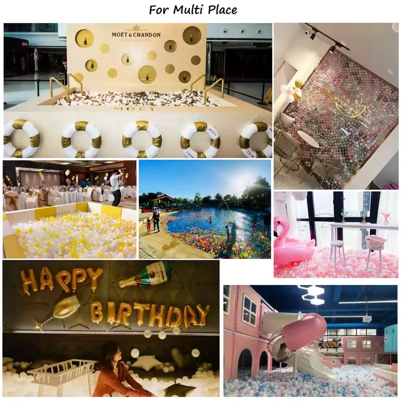 8 cm Commercial Ball Pit Balls — 2,000-Piece Bulk Color Choice